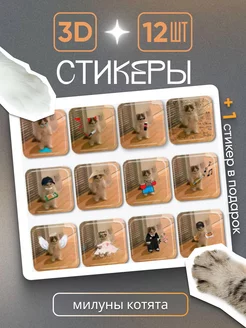 3d стикеры на телефон котята