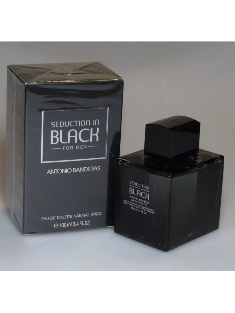 Туалетная вода black. Антонио Бандерас туалетная вода мужская Блэк. Antonio Banderas Seduction in Black men 50ml EDT. Парфюм мужской Антонио Бандерас Black. Antonio Banderas Black Seduction 100ml.