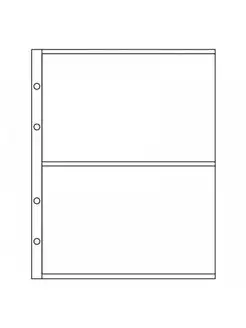 10 листов для банкнот на 2 ячейки, Оптима