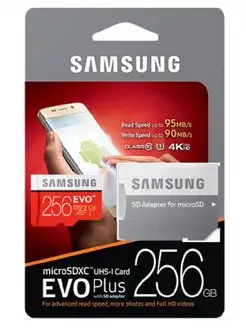 Карта памяти Samsung EVO Plus 256 ГБ