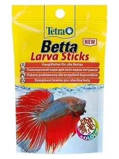 TetraBetta LarvaSticks корм для петушков