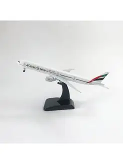 Металлическая модель самолета BOEING 777 EMIRATES c шасси