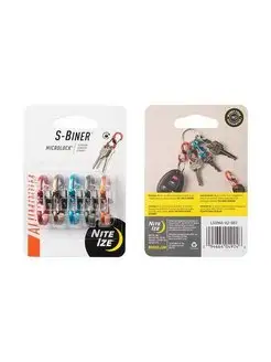 Карабин S-Biner MicroLock Aluminum алюминий 5 шт