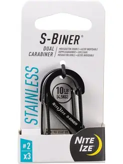 Карабин S-Biner Stainless Steel Dual Carabiner #3 - 3 шт