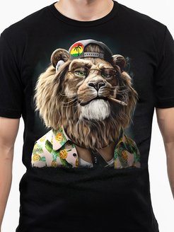 футболка Лев в кепке спортивная Rest 166889068 купить за 543 ₽ в интернет-магазине Wildberries