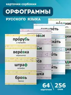 Русский язык. Орфограммы 1-4 класс. Карточки