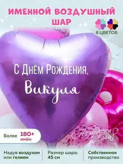 Воздушный шарик именной Викуля Вика Виктория