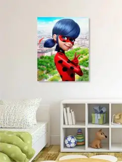 Картина на холсте, Леди Баг и Супер-Кот Miraculous Ladybug 1