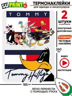 Термонаклейка на одежду tommy hilfiger looney tunes