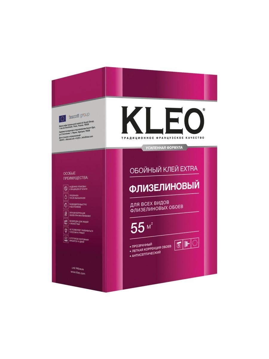 Клей обойный флизелиновый kleo