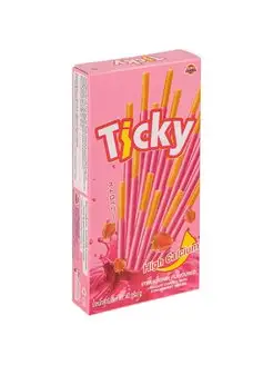 Бисквитное печенье-палочки с клубничным кремом Ticky, 40г