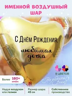 Шарики с днем рождения доченька