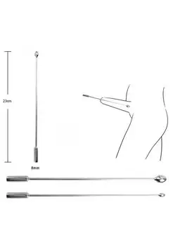 Уретральный зонд из нержавеющей стали, 8 мм