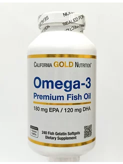 Омега-3, рыбий жир, Omega-3 Premium fish oil, 240 капсул