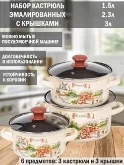 Набор кастрюль с крышками