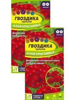 Гвоздика турецкая Алая красавица (0,2 г), 2 пакета