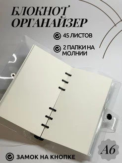 Блокнот-органайзер на кольцах с прозрачной обложкой А6