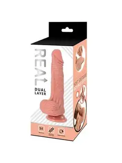 Реалистичный фаллоимитатор Real Dual Layer 15 см