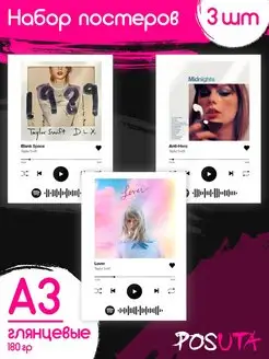 Постеры на стену Spotify Тейлор Свифт Taylor Swift