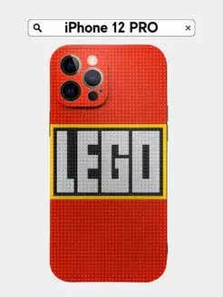 Чехол iPhone 12 PRO чёрный с принтом Lego