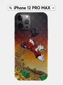 Чехол iPhone 12 Pro Max прозрачный с принтом Scrooge McDuck