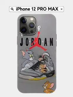 Чехол iPhone 12 Pro Max Черный с принтом Jordan