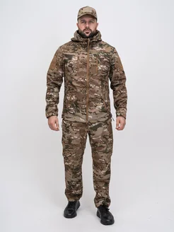 Камуфляжный костюм softshell на флисе