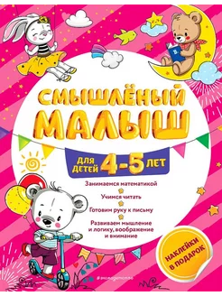 Смышлёный малыш для детей 4-5 лет (с наклейками)