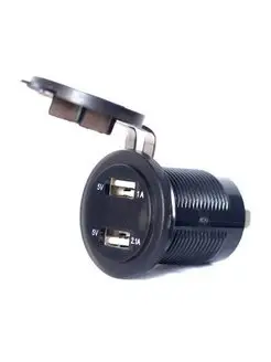 Разъем USB в авто врезной SC27(2USB,Вольтметр)