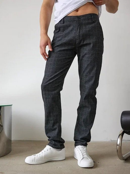 Купить серые брюки мужские в интернет магазине WildBerries.ru