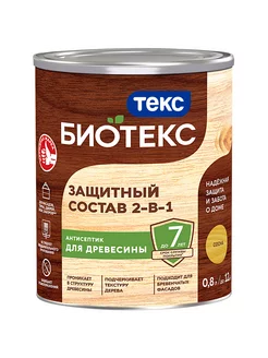 BIOTEKS Защитный состав 2 в 1, сосна 0.8 л