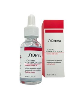 Ниацинамид с цинком для кожи лица. Jsderma Acnetrix Control AC Serum сыворотка 30мл. Jsderma сыворотка с ниацинамидом и цинком 30мл. Jsderma Acnetrix Control AC Serum успокаивающая сыворотка для проблемной кожи 30 мл. Сыворотка j s Derma Acnetrix.