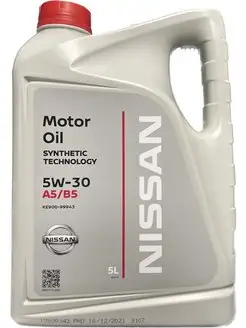 Моторное масло NISSAN 5W-30 5 л