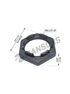 Гайка ступицы m60*2 22*sw80 renault prem