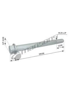 Болт амортизатора M20*2*240 Schmitz