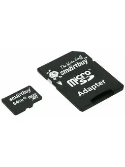 Карта памяти microsd SDHC 64 GB и адаптер