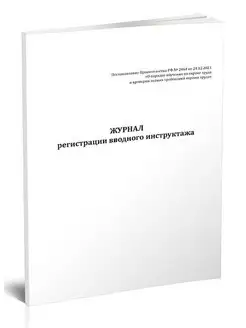 Журнал регистрации вводного инструктажа (Постановление Прав