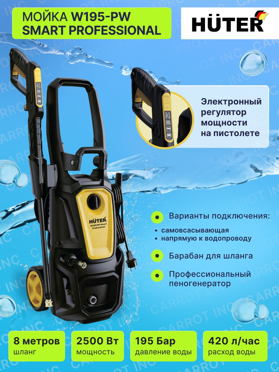 Huter w195 pw smart professional. Мойка Huter w195-pw Smart professional. Мойка Huter w195-pw Smart professional особенности.