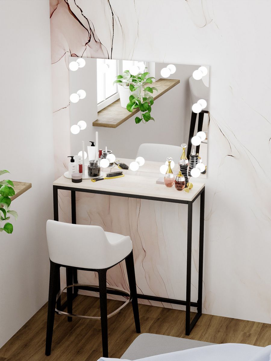 Туалетный столик своими руками — как сделать с зеркалом и подсветкой: чертежи и схемы сборки, фото