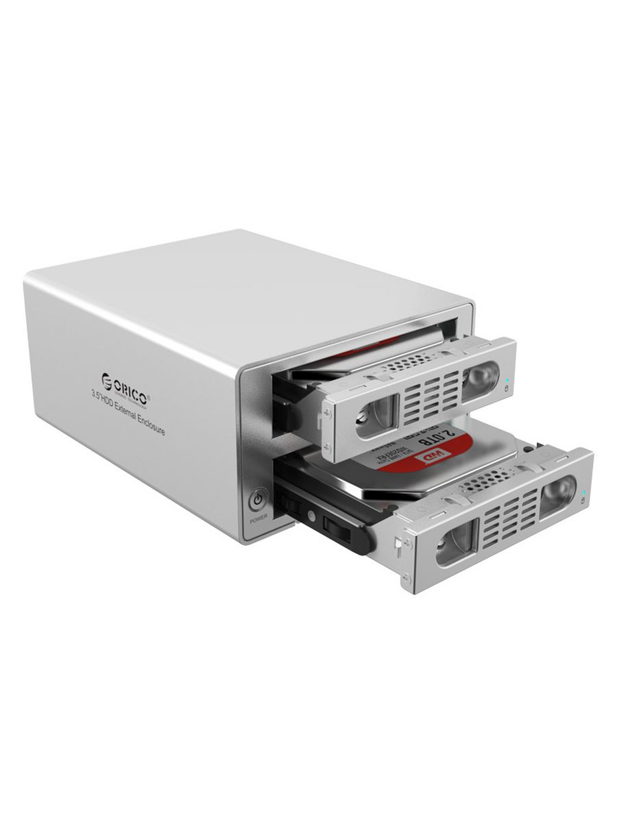 Коробка для жесткого диска. ORICO 3529rus3. SATA HDD 3.5 для Raid. Хранилище 2 диска ESATA. Raid-sr130 External.