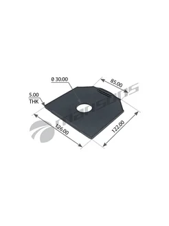 Пластина крепления полурессоры d=30.2 12