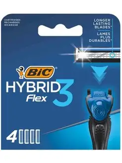 Кассеты для бритья Flex 3 Hybrid, уп. 4шт