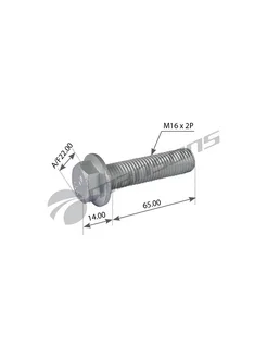 Болт крепления пневмоподушки m16*2*65 bp