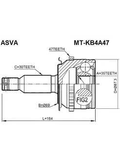 Шрус наружный abs к-т mitsubishi l200 kb