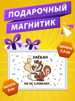 Магнит Не сломлен подарок с приколом другу коллеге брату