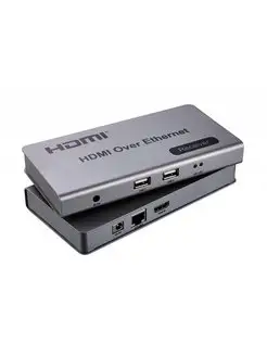 Удлинитель видео HDMI+USB KVM на 200 по витой паре Cat5 6