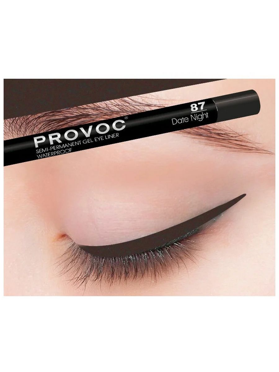 Гелевый карандаш для глаз. Provoc Gel Eye Liner. Гелевый карандаш для глаз Provoc. Provoc гелевый водостойкий карандаш-подводка для глаз. Provoc Gel Eye Liner 83.