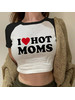 Топ с коротким рукавом I love hot moms бренд AdrionTop продавец Продавец № 64927