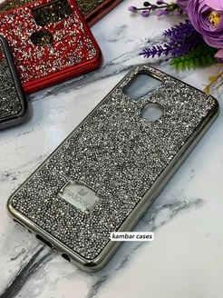 Блестящий с кристаллами Swarovski чехол на Samsung M31