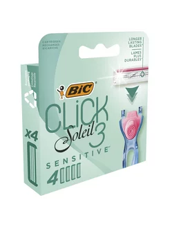 Сменные кассеты для бритья Click Soleil 3 Sensitive 4шт